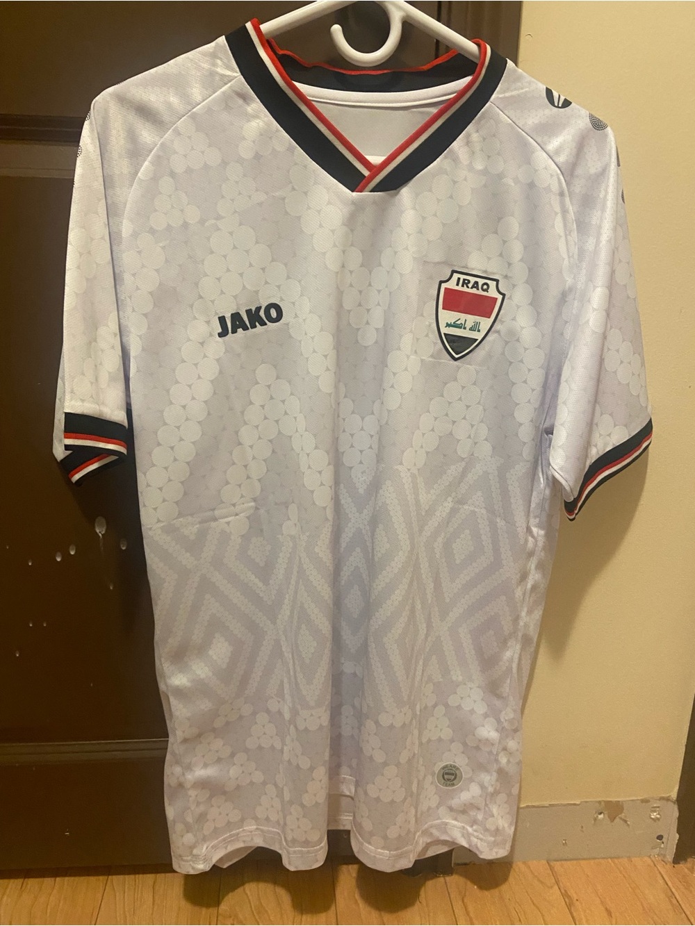 Iraq 2026 World Cup National Team White Soccer Jersey by Jako